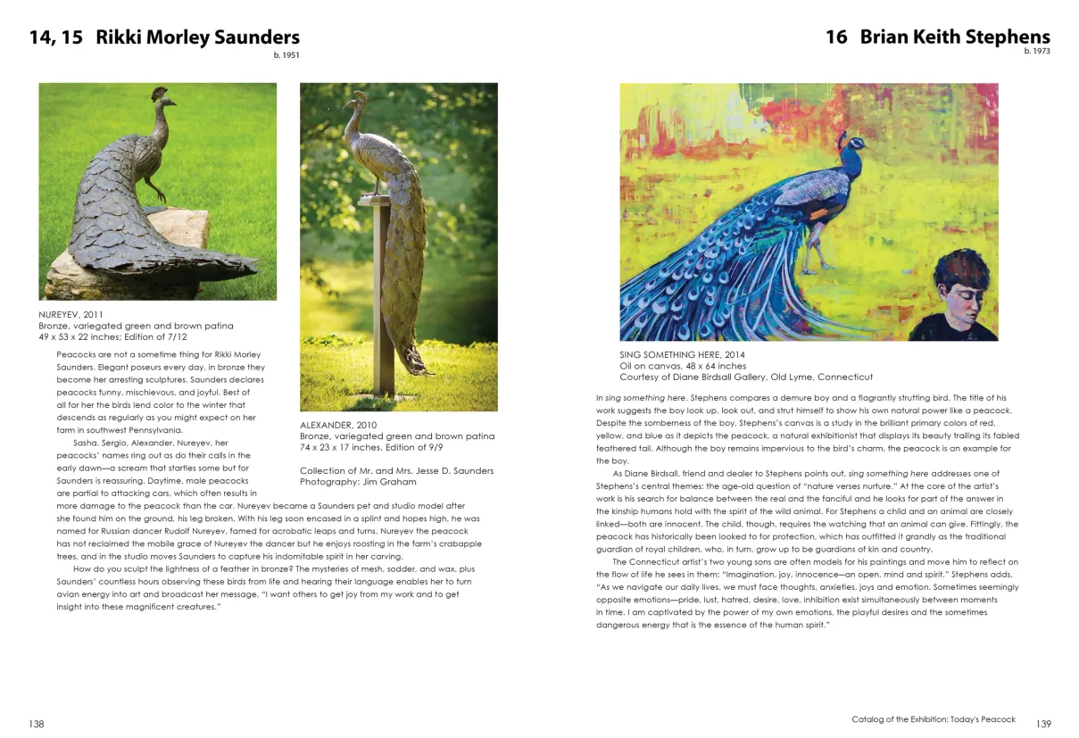 Strut: The Peacock and Beauty in Art exhibition catalogue, pages 138–139