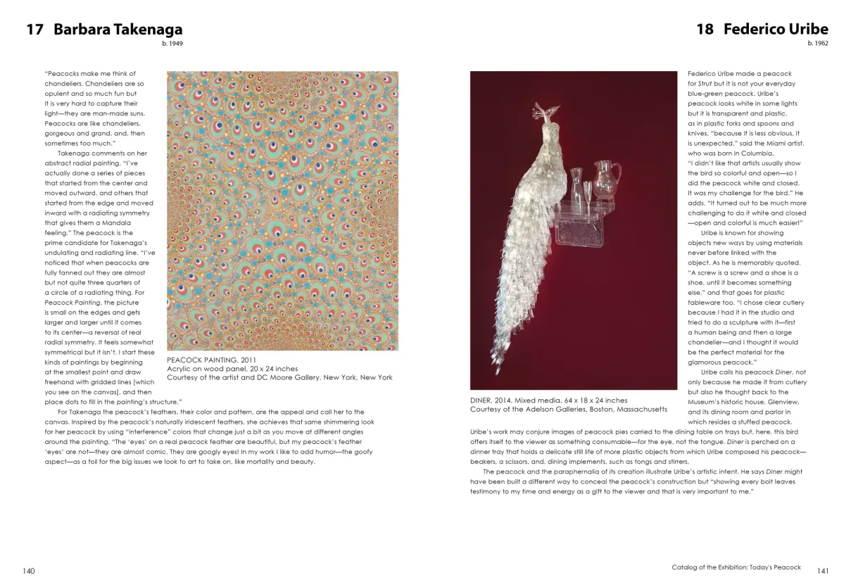 Strut: The Peacock and Beauty in Art exhibition catalogue, pages 140–141