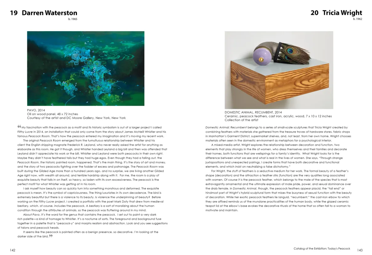Strut: The Peacock and Beauty in Art exhibition catalogue, pages 142–143