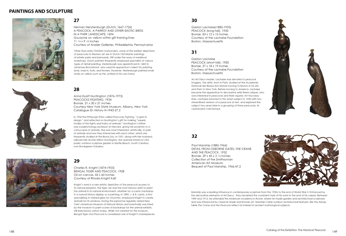 Strut: The Peacock and Beauty in Art exhibition catalogue, pages 148–149