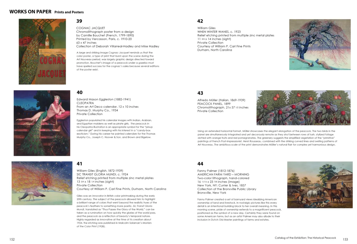 Strut: The Peacock and Beauty in Art exhibition catalogue, pages 152–153