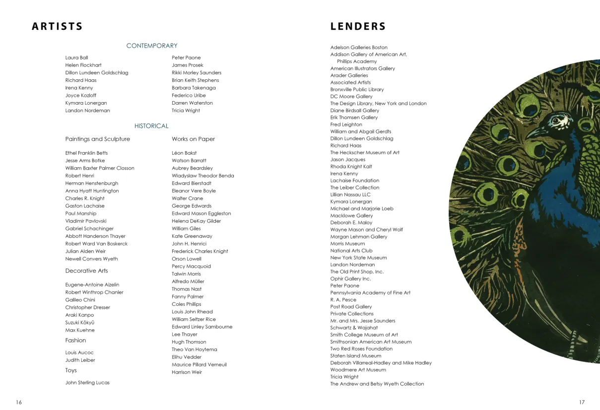 Strut: The Peacock and Beauty in Art exhibition catalogue, pages 16–17