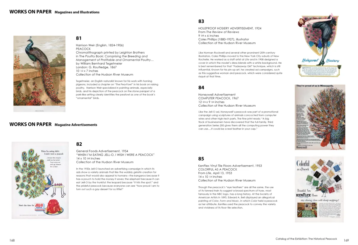 Strut: The Peacock and Beauty in Art exhibition catalogue, pages 168–169