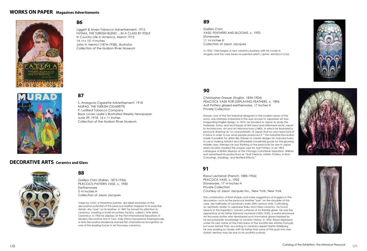 Strut: The Peacock and Beauty in Art exhibition catalogue, pages 170–171