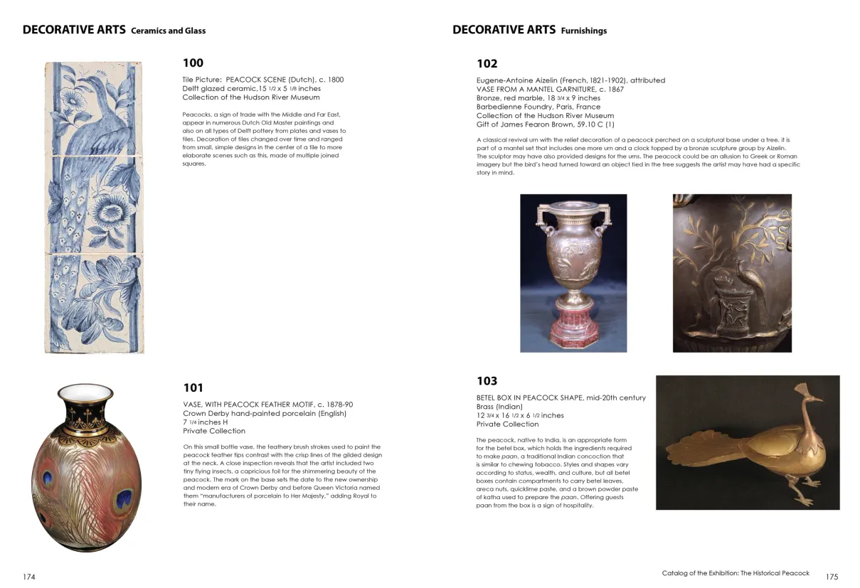 Strut: The Peacock and Beauty in Art exhibition catalogue, pages 174–175