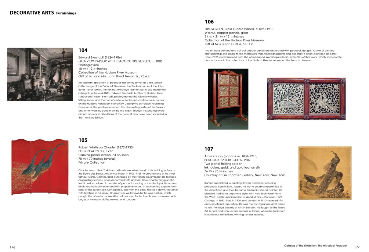 Strut: The Peacock and Beauty in Art exhibition catalogue, pages 176–177