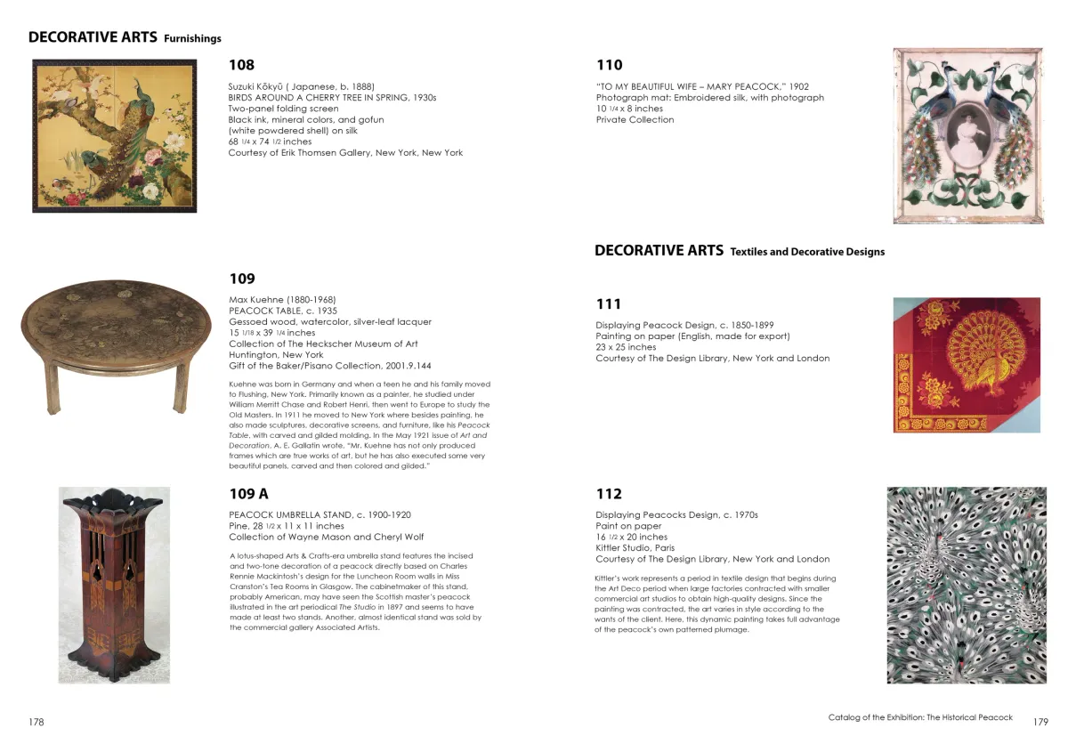 Strut: The Peacock and Beauty in Art exhibition catalogue, pages 178–179