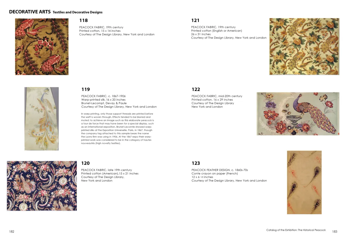 Strut: The Peacock and Beauty in Art exhibition catalogue, pages 182–183