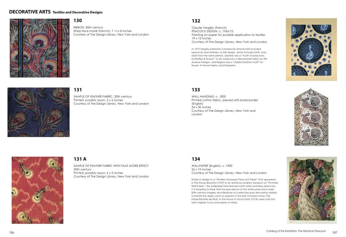 Strut: The Peacock and Beauty in Art exhibition catalogue, pages 186–187
