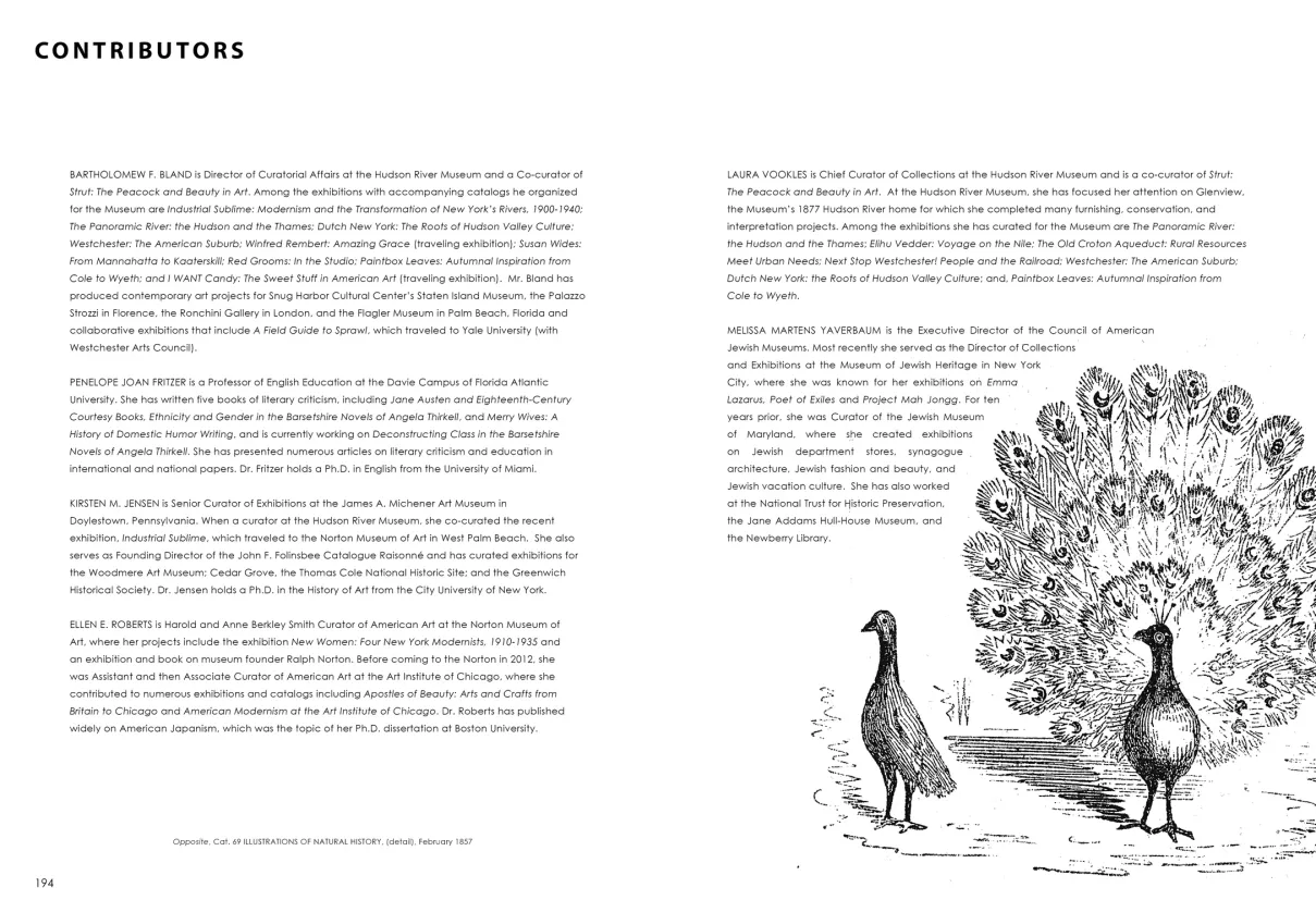 Strut: The Peacock and Beauty in Art exhibition catalogue, pages 194–195