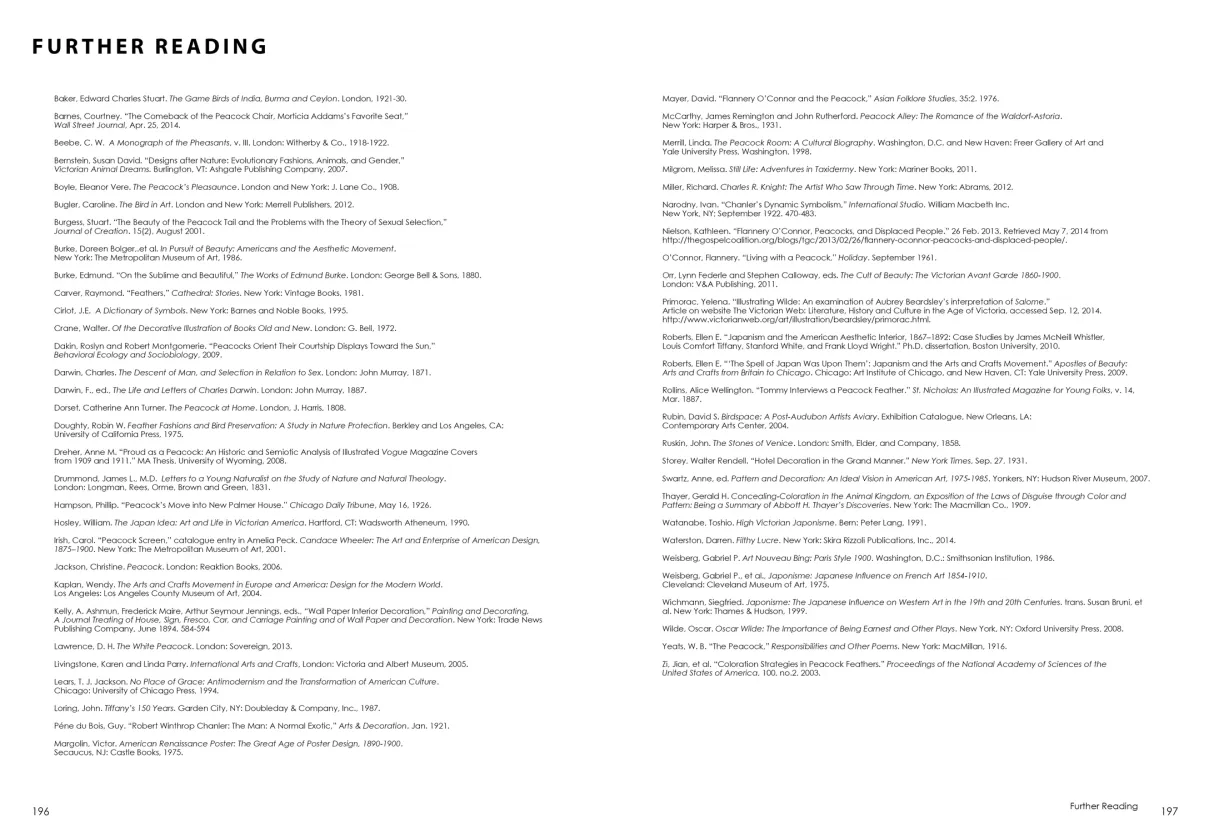 Strut: The Peacock and Beauty in Art exhibition catalogue, pages 196–197