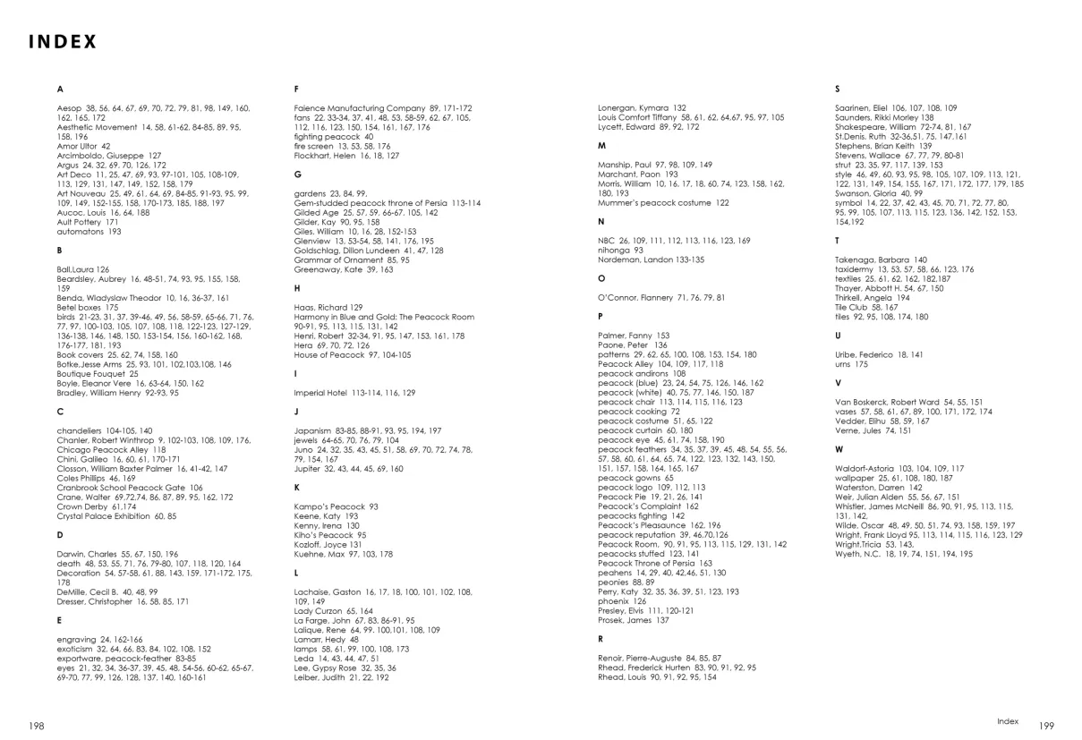 Strut: The Peacock and Beauty in Art exhibition catalogue, pages 198–199