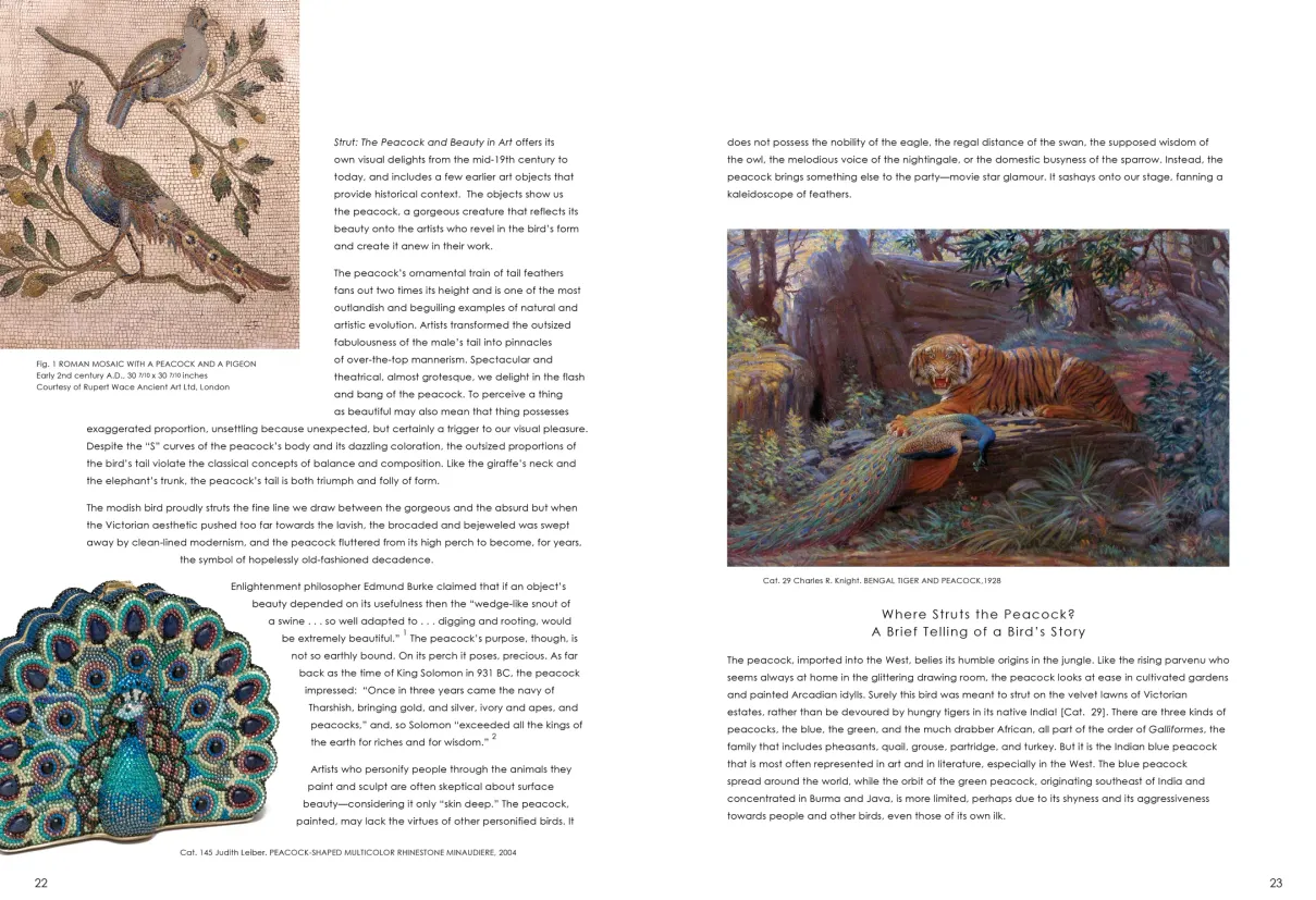 Strut: The Peacock and Beauty in Art exhibition catalogue, pages 22–23