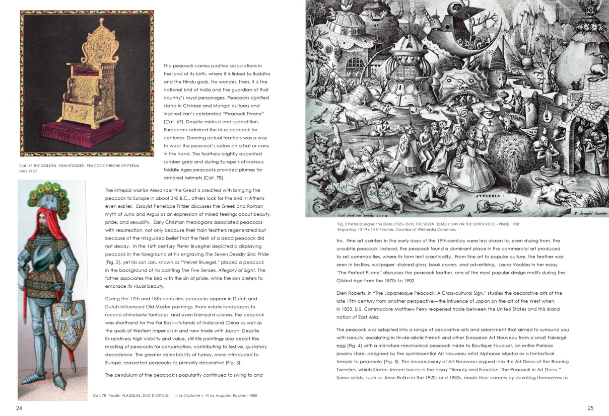 Strut: The Peacock and Beauty in Art exhibition catalogue, pages 24–25