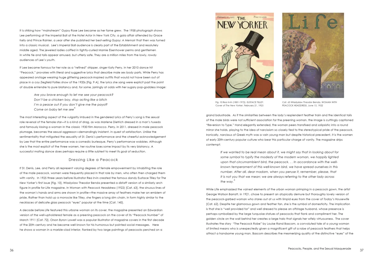 Strut: The Peacock and Beauty in Art exhibition catalogue, pages 36–37