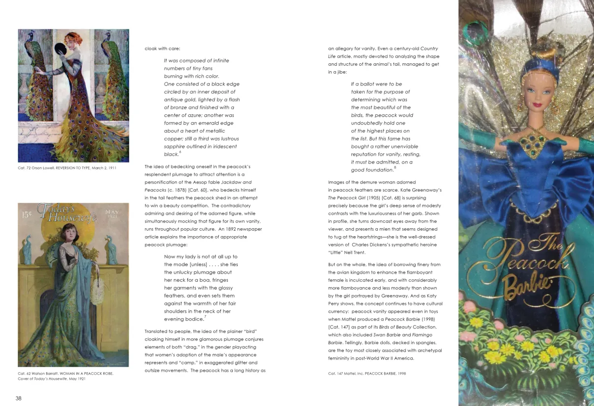Strut: The Peacock and Beauty in Art exhibition catalogue, pages 38–39