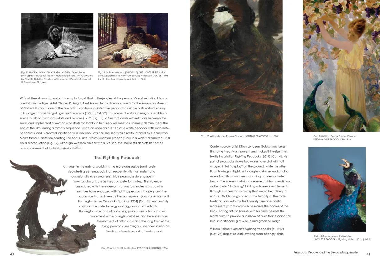 Strut: The Peacock and Beauty in Art exhibition catalogue, pages 40–41