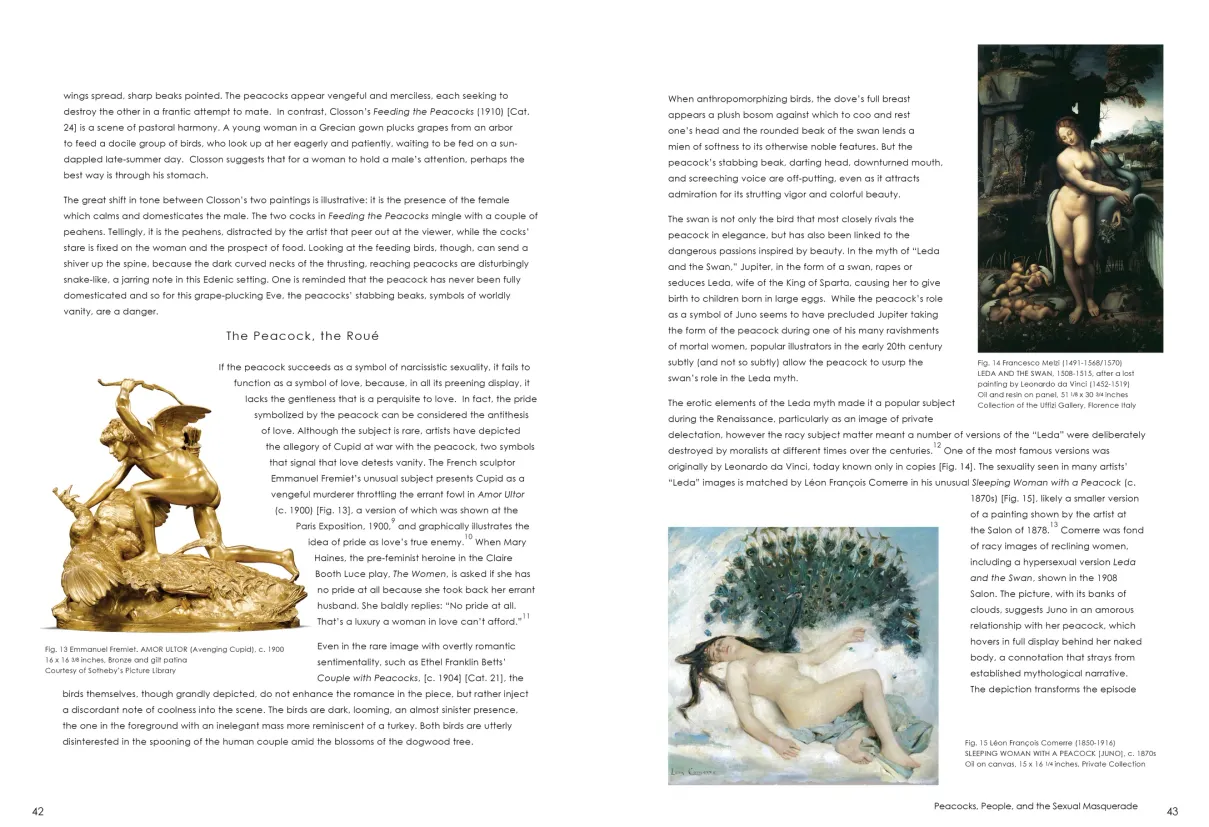 Strut: The Peacock and Beauty in Art exhibition catalogue, pages 42–43