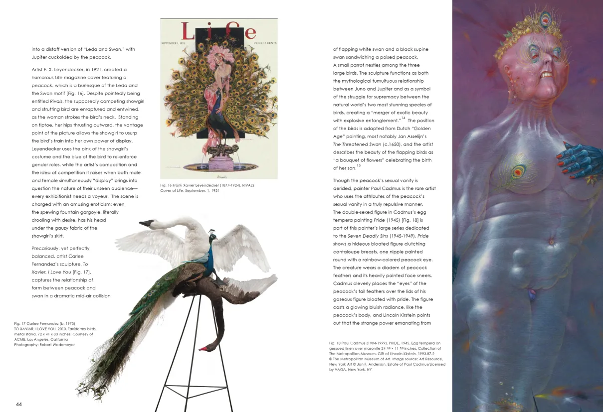 Strut: The Peacock and Beauty in Art exhibition catalogue, pages 44–45
