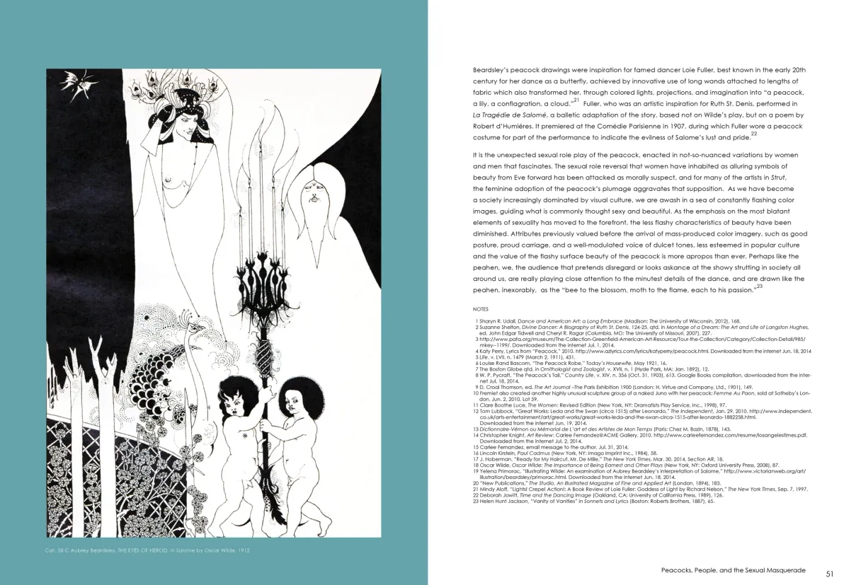 Strut: The Peacock and Beauty in Art exhibition catalogue, pages 50–51