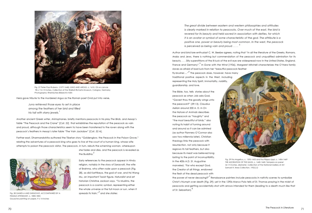 Strut: The Peacock and Beauty in Art exhibition catalogue, pages 70–71