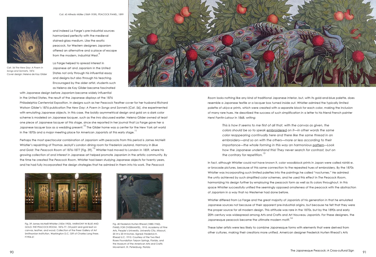 Strut: The Peacock and Beauty in Art exhibition catalogue, pages 90–91