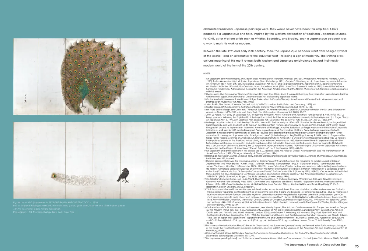 Strut: The Peacock and Beauty in Art exhibition catalogue, pages 94–95