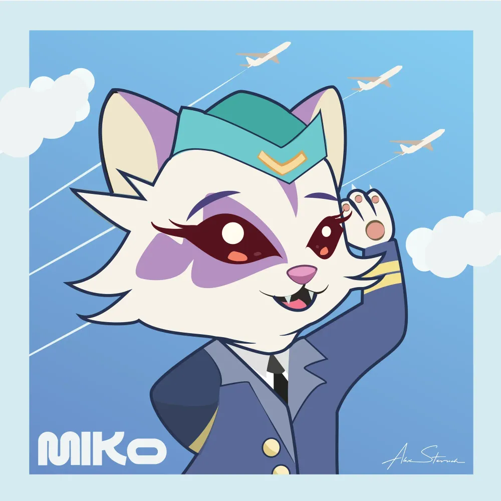 Super Miko Skyliners Illustration