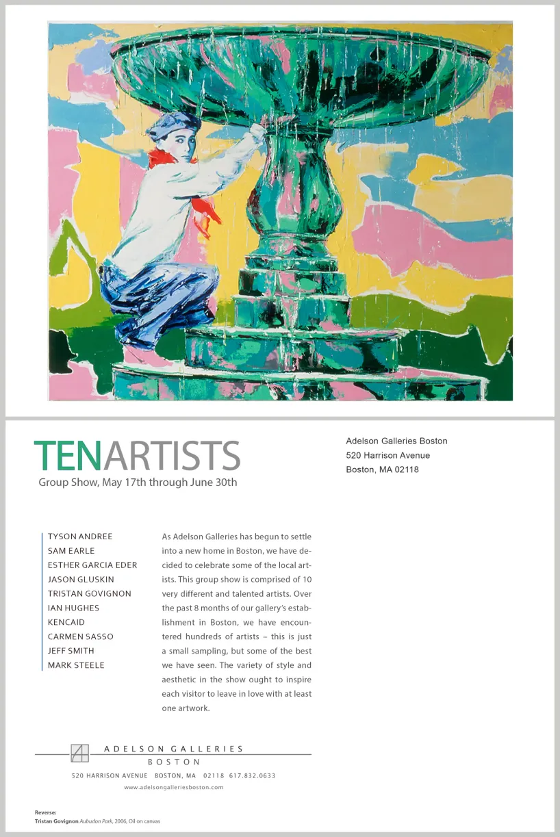 Printed exhibition postcard design