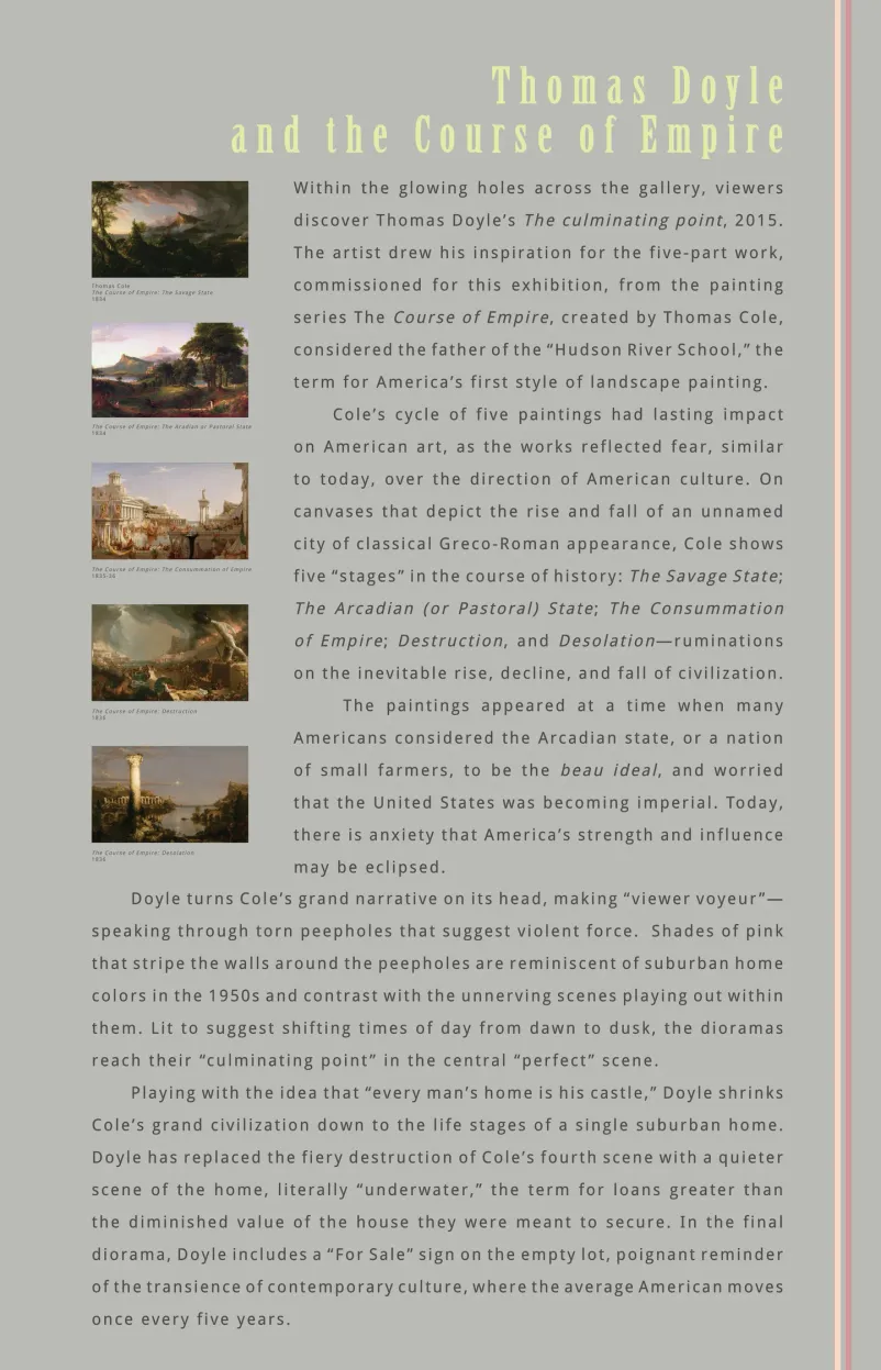 Thomas Cole wall panel design