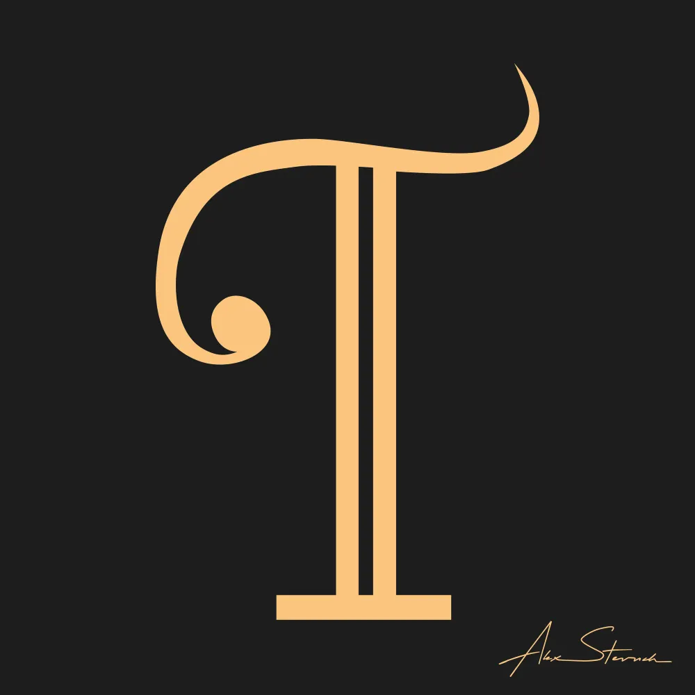 Transomnebulism Drop Cap Letter T
