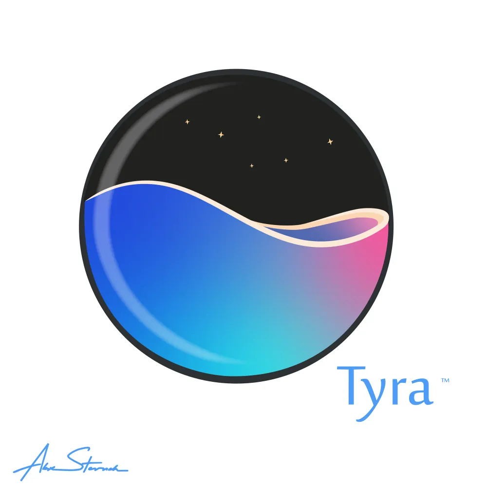 Tyra Square Illustrated Logo