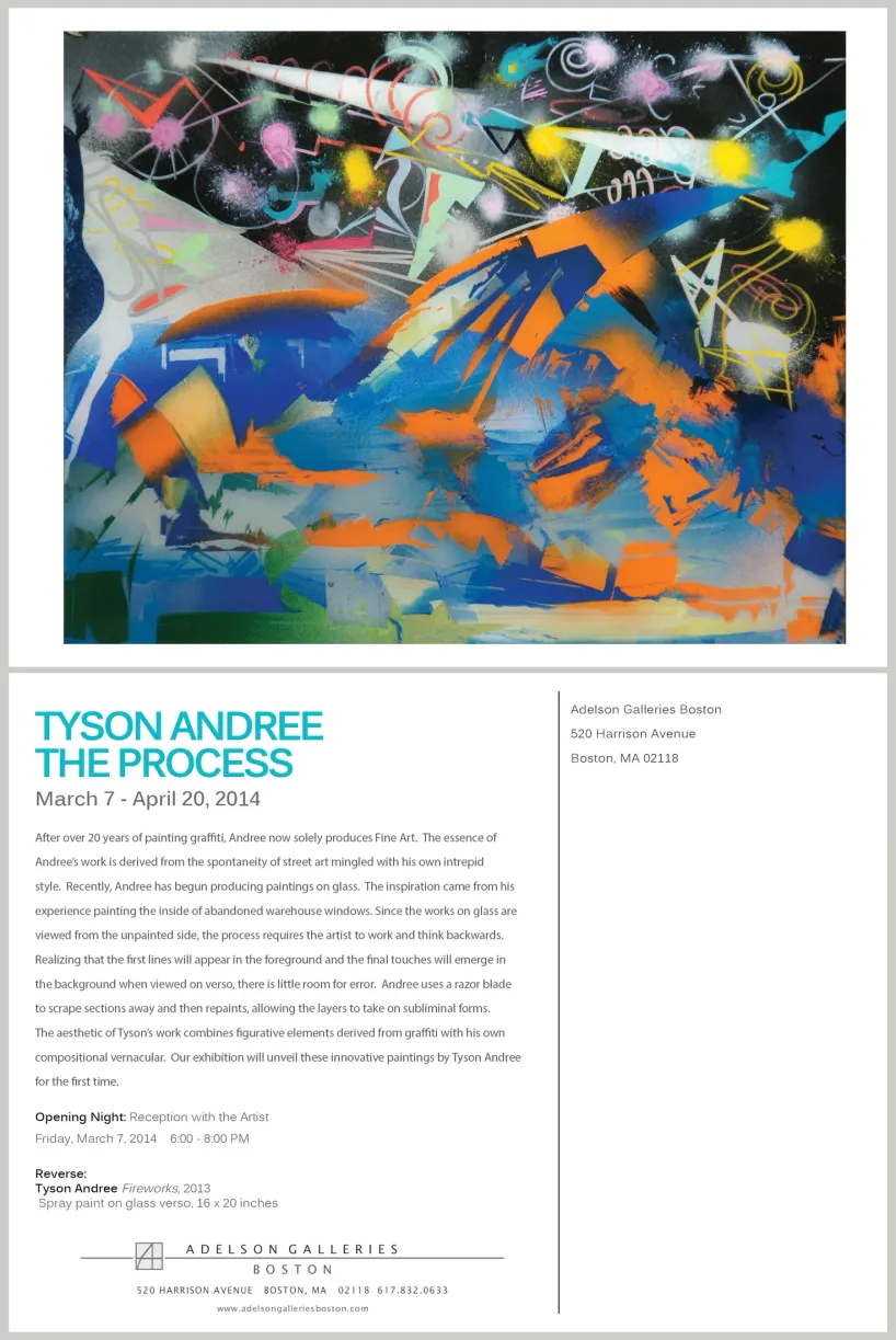 Printed exhibition postcard design