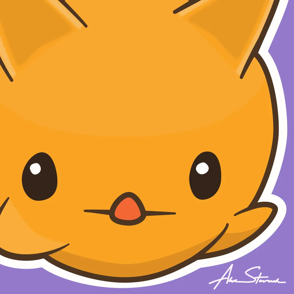 Yellow Mochipuff Kawaii Illustration Hero Presentation