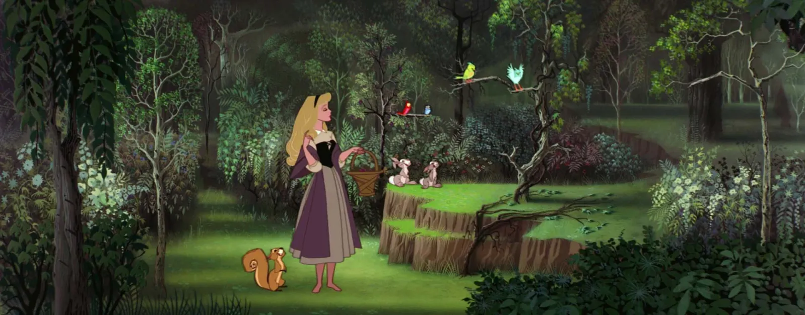 Scene from Sleeping Beauty Animated Film by Disney, 1959